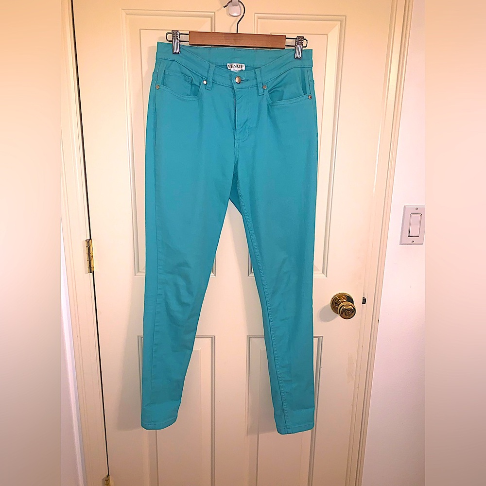 Venus Turquoise Denim Skinny Jeans Sz 6